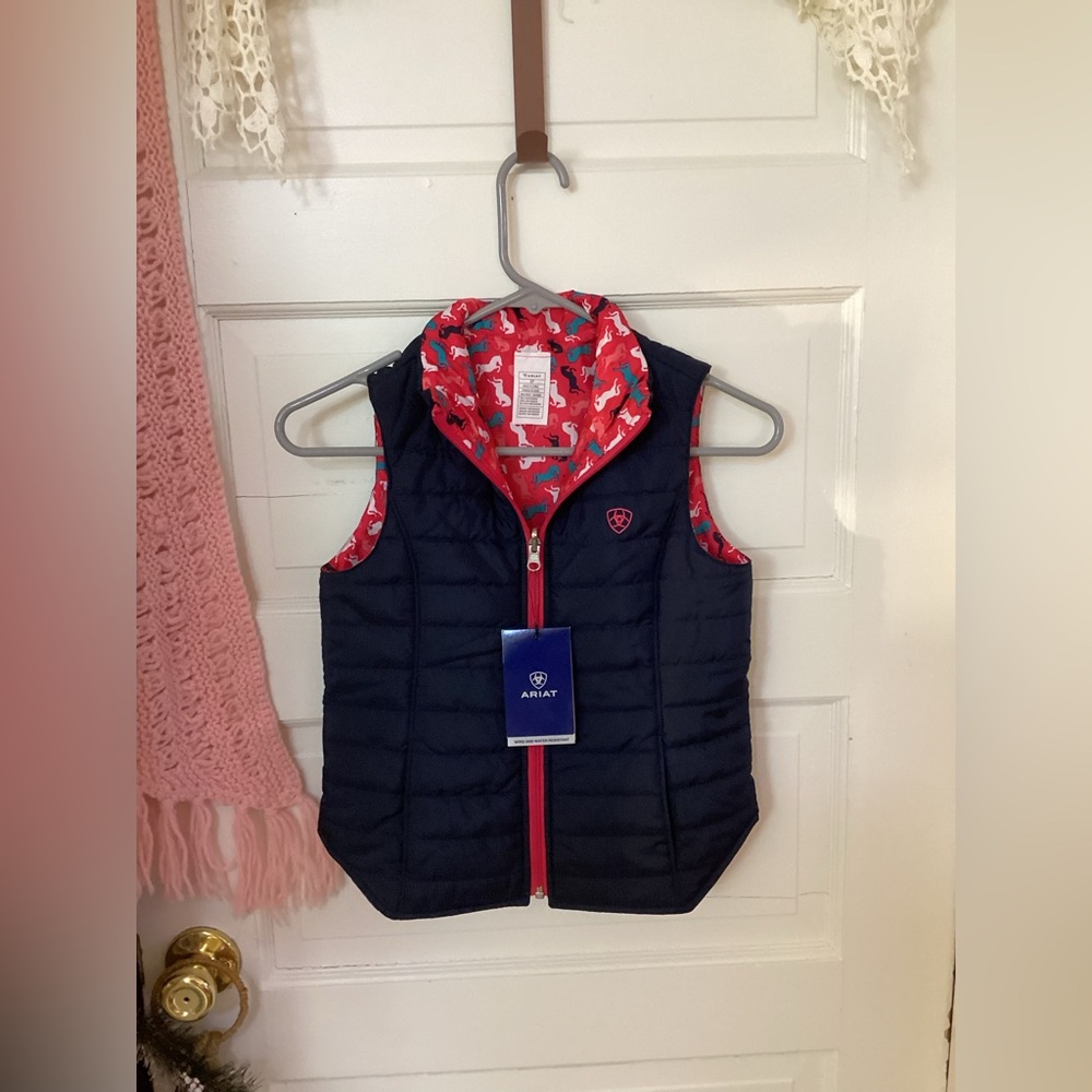 Ariat Kids' Blue and Red Patterned Vest